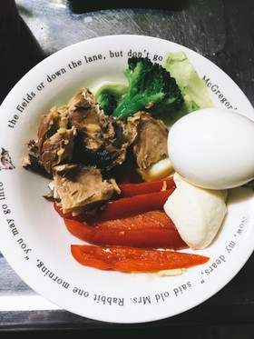 美味しくタンパク質摂取!汁ごと鯖缶サラダ