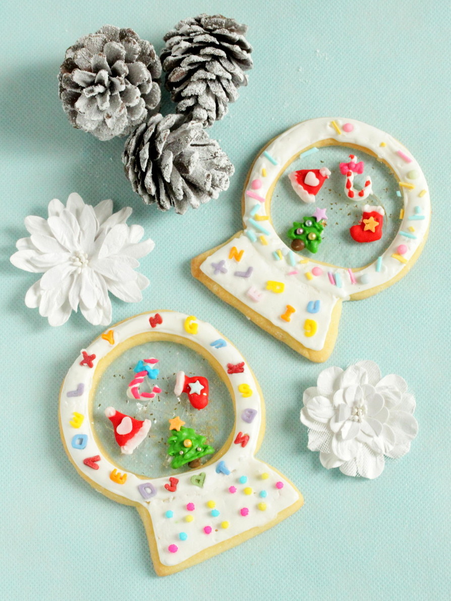 *クリスマス ☆ スノードームクッキー♪の画像