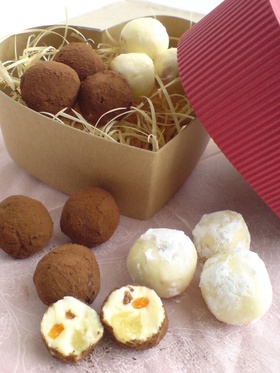 生チョコ風とろけるクリームチーズトリュフ