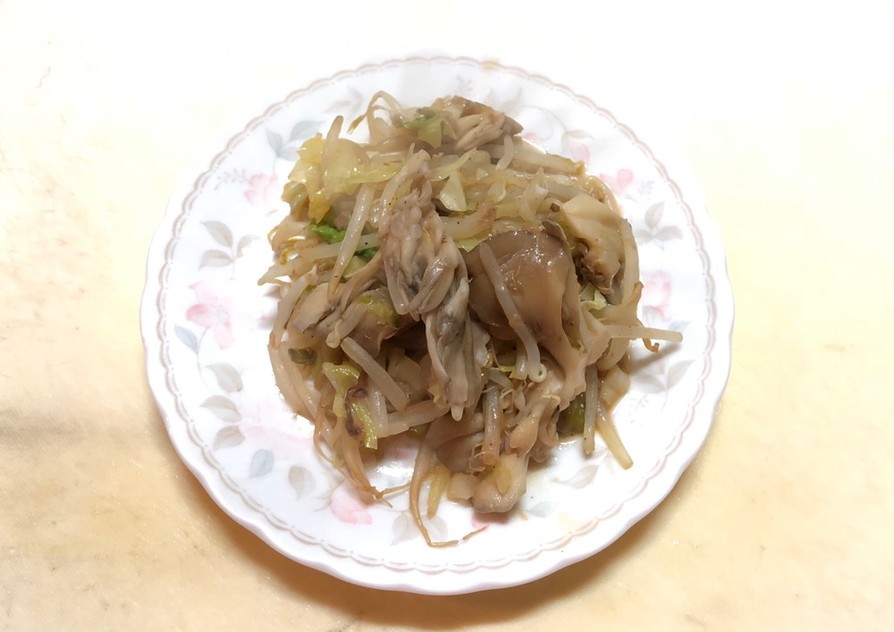 モヤシ・キャベツ・舞茸のお好み焼き風炒めの画像
