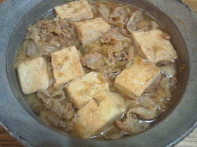 豚ばら肉の土鍋肉豆腐