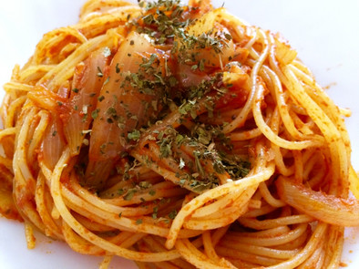 ナポリタン風トマトスパゲッティの写真