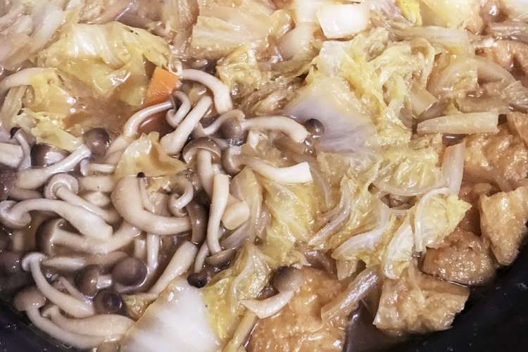 味噌味の鍋のおつゆ レシピ 作り方 By ななえもん クックパッド 簡単おいしいみんなのレシピが355万品