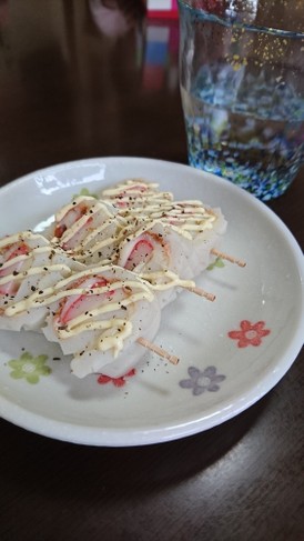 ちくわとかにかまのクルクル♪