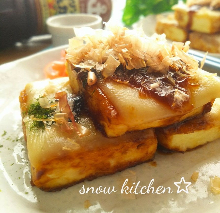 ヘルシーおつまみ☆豆腐のお好み風ステーキの画像