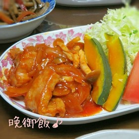 フライパンで簡単♪柔らかポークケチャップ