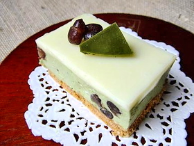★抹茶のレアチーズケーキ★
