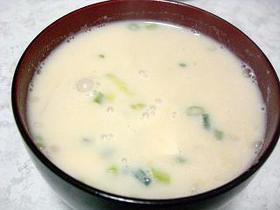 温か~豆乳のお味噌汁