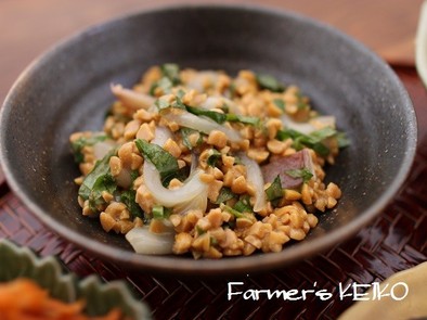 【農家のレシピ】青しそいか納豆の写真