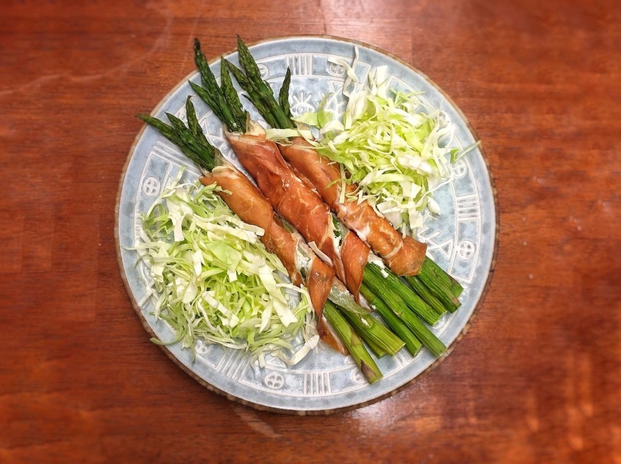 生ハムのガーリックバター巻きアスパラのレシピ