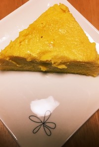 レンジでかぼちゃ豆腐ケーキ