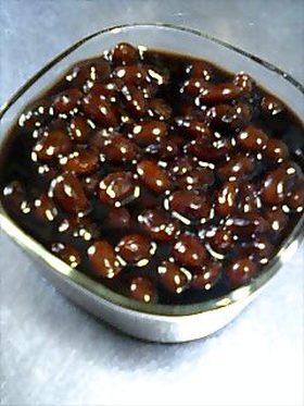 目分量と圧力鍋で簡単あっさり黒豆