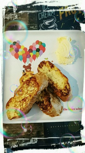 フランスパンのフレンチトースト