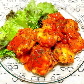 簡単♬鶏胸肉のオーロラソース絡め❤