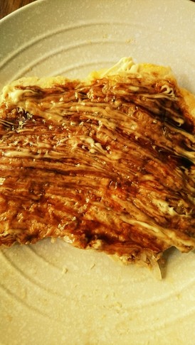 玉ねぎでお好み焼き〜!