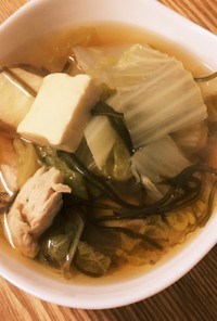 白菜と塩昆布のスープ♡