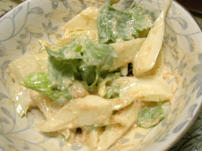 セロリの明太味噌マヨサラダの写真