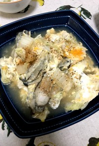 白菜と牡蠣の卵とじ♡