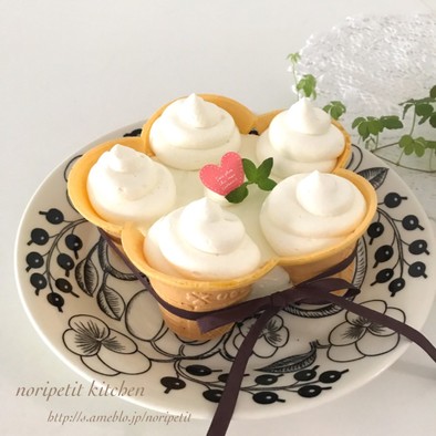ふわふわ♡ソフトクリームレアチーズケーキの写真