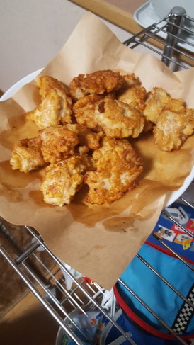 湿気たお煎餅救済!唐揚げ