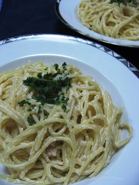 明太子のクリームソーススパゲティ