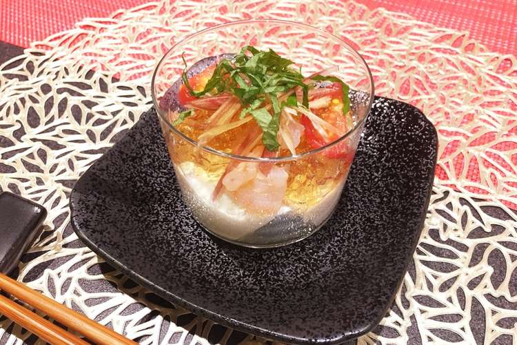 白だしジュレで和風前菜 レシピ 作り方 By Nozomi0624 クックパッド