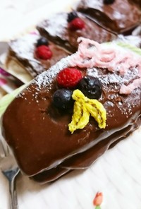 【しっとり濃厚】ミニ♡チョコバナナケーキ