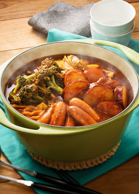 野菜ジュースで!子ども喜ぶトマトカレー鍋