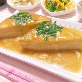 めんつゆで簡単♡厚揚げチーズステーキ♡
