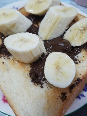 しあわせな味♡チョコバナナハニートースト