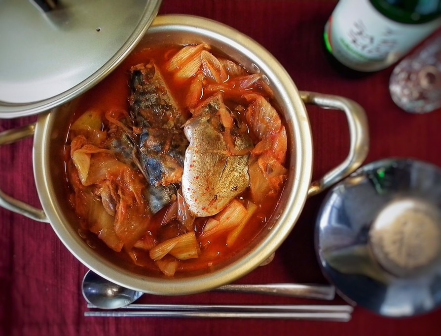 鯖のキムチ煮(韓国料理)の画像