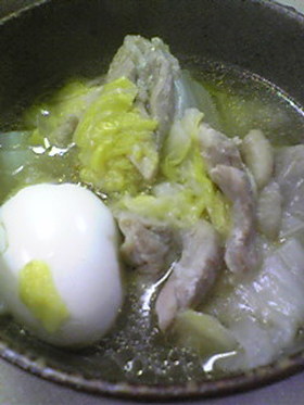 鶏白菜あっさり煮 With にんにくみそ