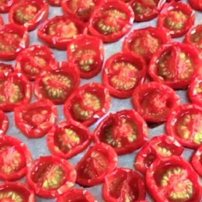 セミドライトマトの作り方の写真