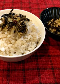 高菜と椎茸のピリ辛炒め
