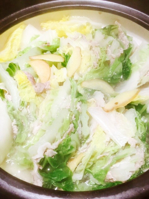 白菜豚バラ生姜風味鍋の画像