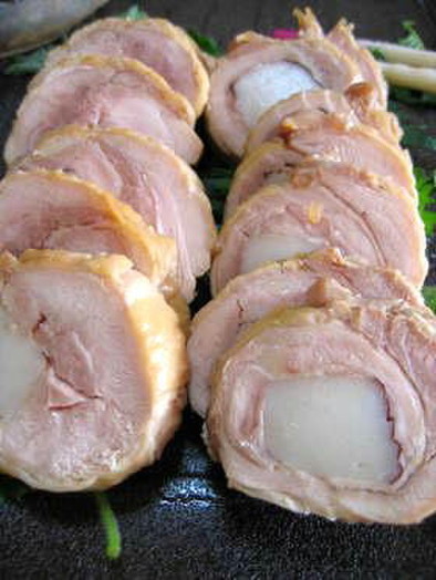 かまぼこと鶏肉の文銭煮の写真