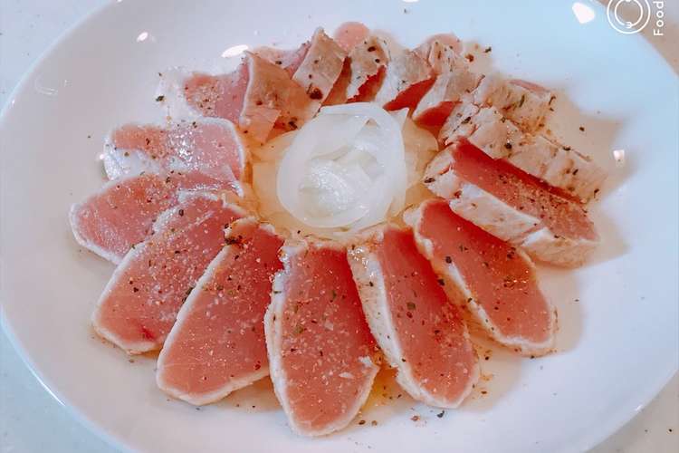 びんちょうマグロのたたき風 カルパッチョ