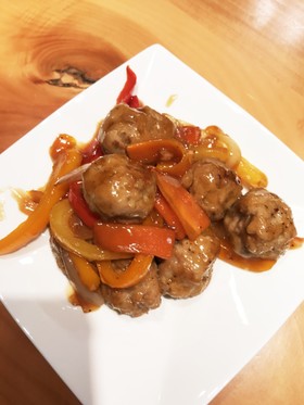 作り置き肉団子で酢豚風