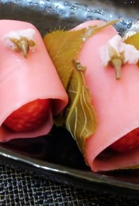 関東風　桜餅☆いちご入り　おひな祭りに