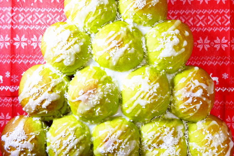 Xmasに クリスマスツリーちぎりパン レシピ 作り方 By ほっこり の クックパッド