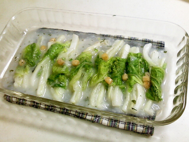 レンジで簡単！白菜の白菜巻きクリーム煮風の画像