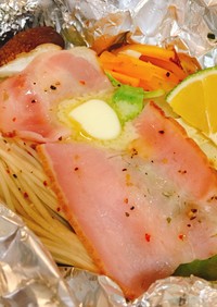 旨味たっぷり♪真鱈と野菜のホイル焼き