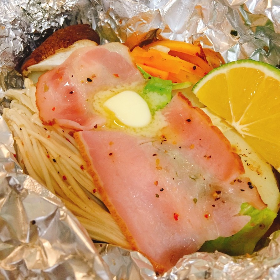 旨味たっぷり♪真鱈と野菜のホイル焼きの画像