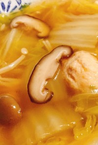 きのこたっぷりつみれの生姜スープ