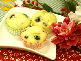 余った黒豆で☆チーズ蒸しパン