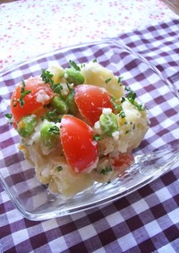 枝豆とプチトマトの☆フレッシュポテサラ☆