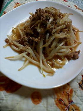 もやしの肉味噌炒め♪ご飯にあう~♪