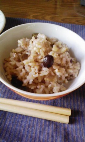 天津甘栗と黒豆の簡単ごはん♪