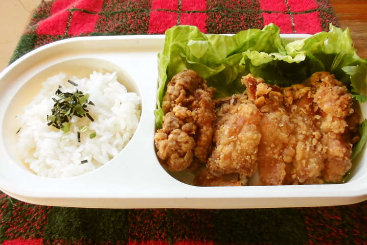 チキン竜田揚げのランチ レシピ 作り方 By 花時計咲いた クックパッド 簡単おいしいみんなのレシピが360万品