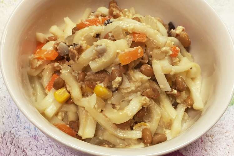 幼児食 野菜たっぷり納豆卵うどん レシピ 作り方 By Minyon クックパッド 簡単おいしいみんなのレシピが360万品